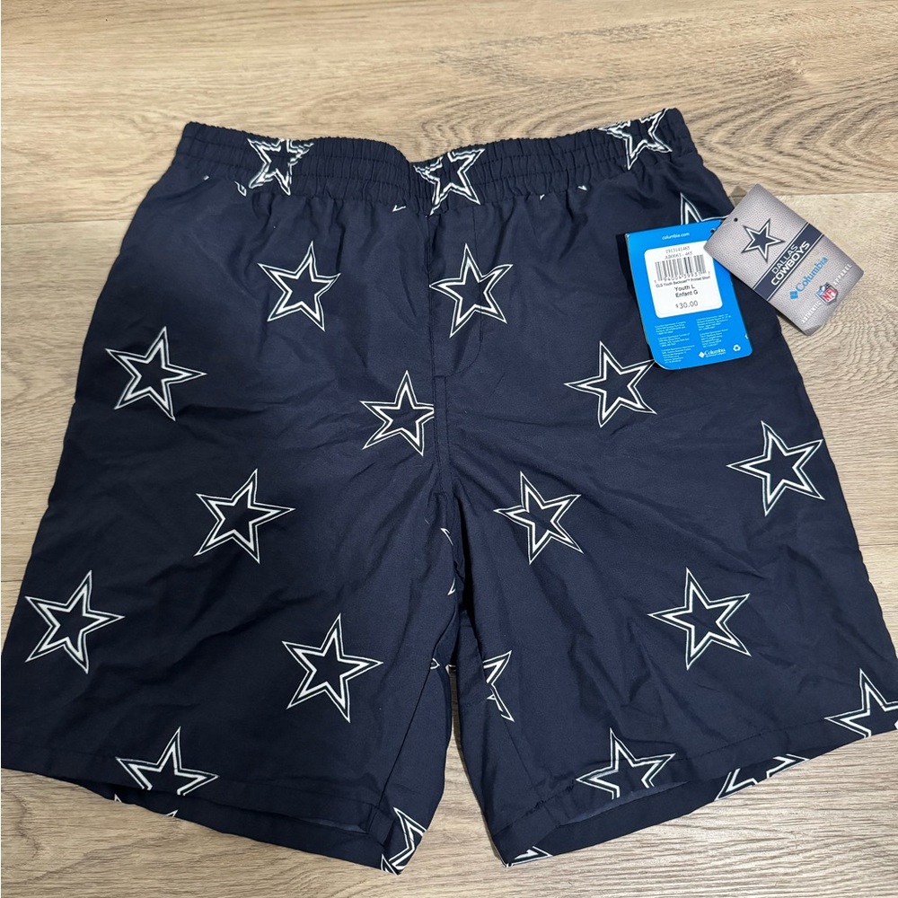 Columbia Black Star-Patterned Youth Shorts